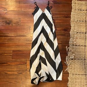 black and white dress